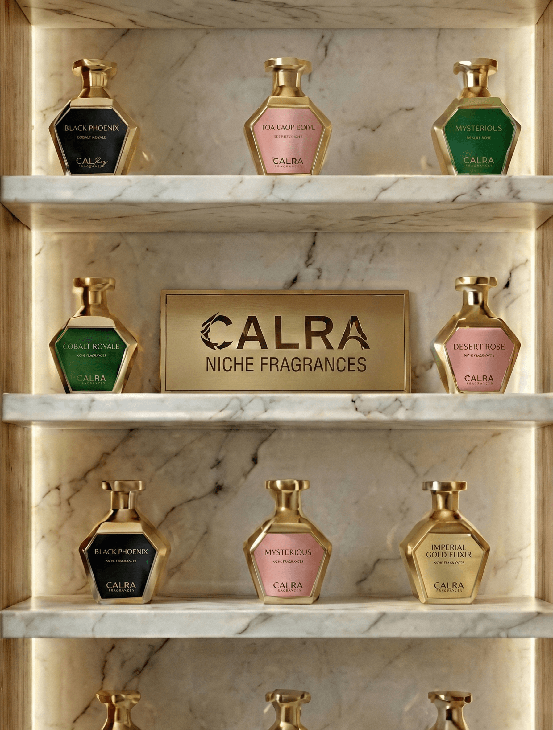 Perfume shelf display