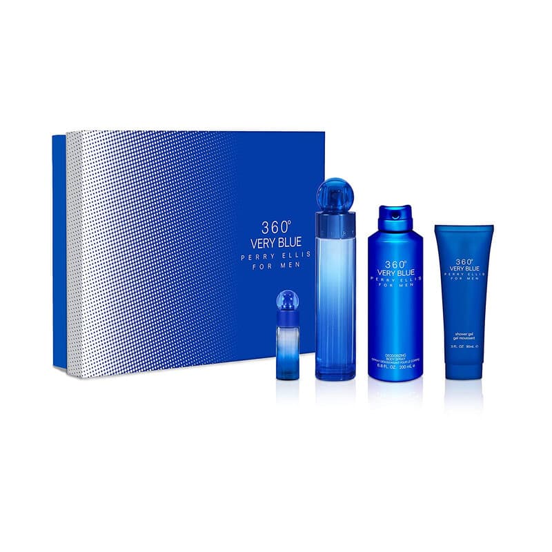 360 PERRY ELLIS 4PCS SET M BLUE