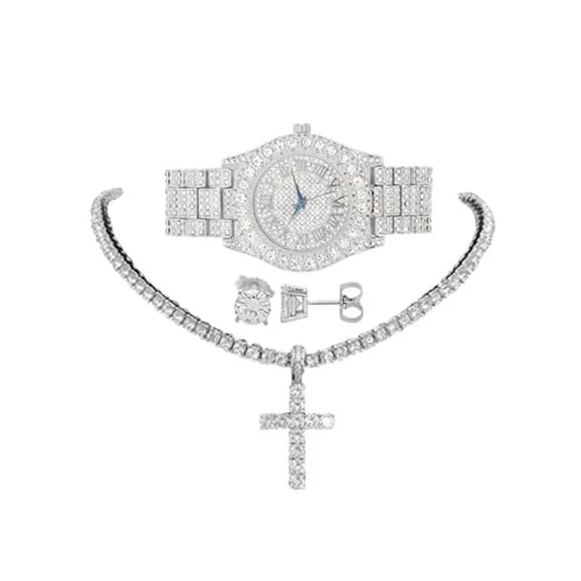 WATCH +CHAINS 3 PC SIMONC CHIC