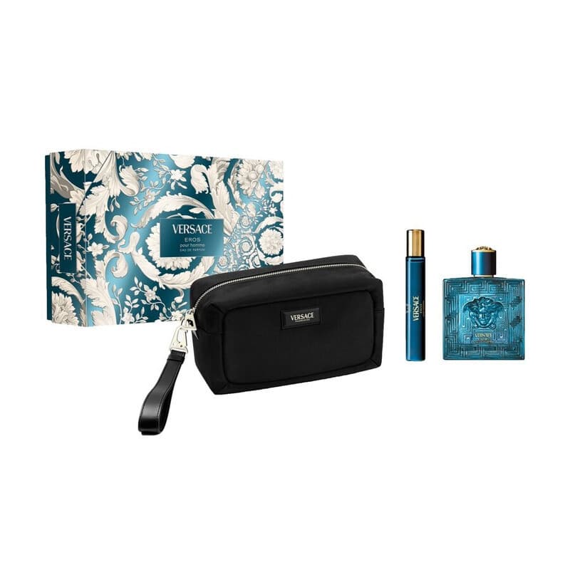VERSACE EROS 3.4 EDT MEN SET 3.4OZ+10 ML+BAG