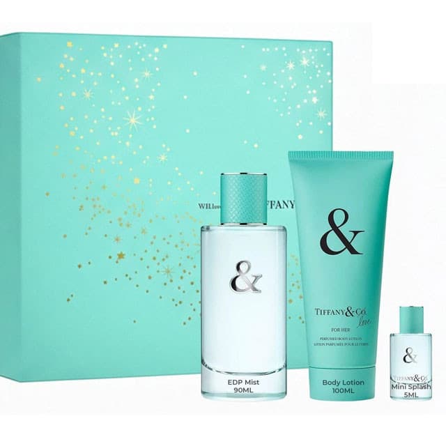 TIFFANY LOVE 3.4OZ + LOTION + MINI 3 PCS SET W