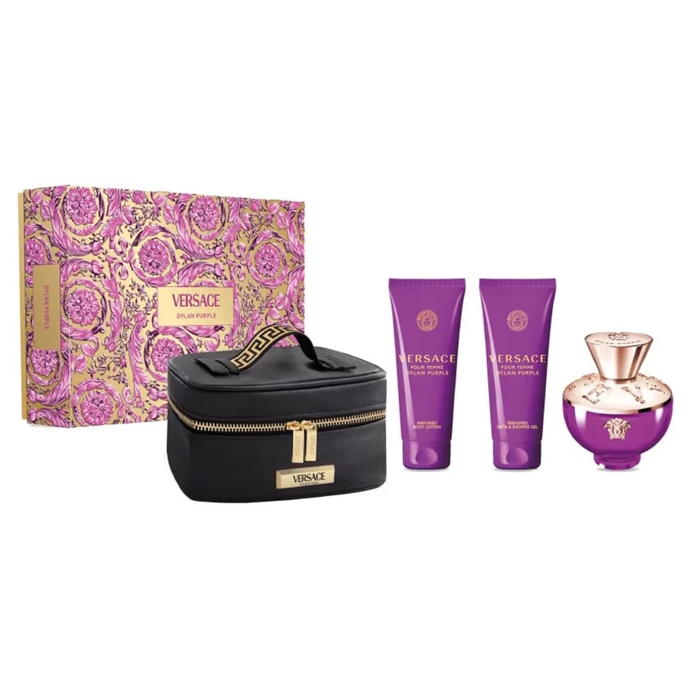 VERSACE DYLAN PURPLE 4 PCS WITH BAG